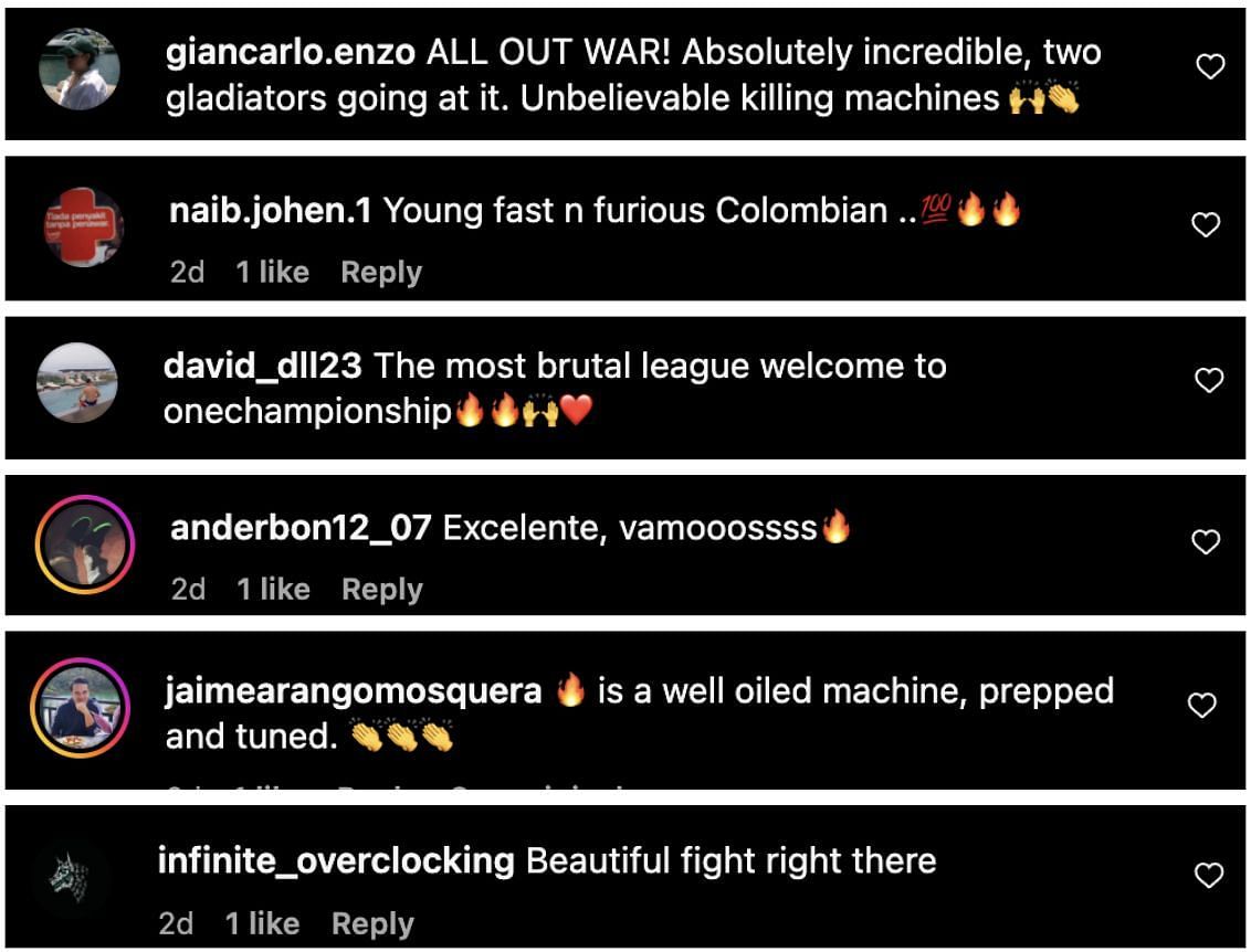 Comments from Instagram